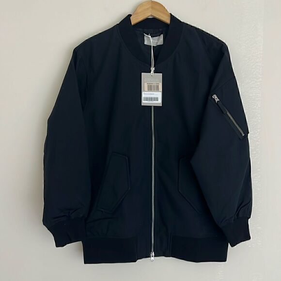 NWT Everlane The Bomber Jacket in Black Size XS - Picture 4 of 13